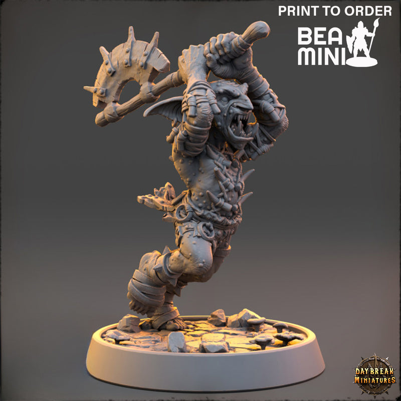 Orleg ”Hoit” da Tredzle - Goblins da Tredzle | BeaMini Print to Order Miniatures