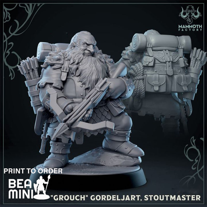 Grouch Gordeljart, Stoutmaster | BeaMini Print to Order Miniatures