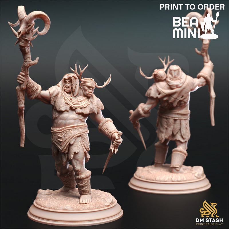 Ettin Savages - Droggod Tribe | BeaMini Print to Order Miniature