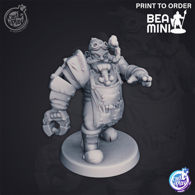 Dwarven Engineer | BeaMini Print to Order Miniature