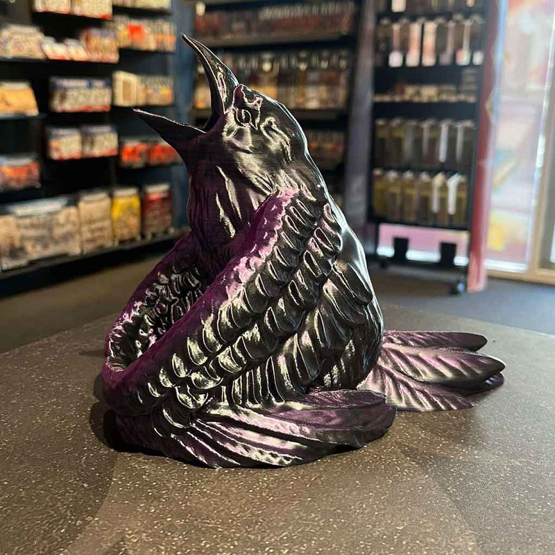 3D Printed Dice Tower - Raven (Black/Purple)