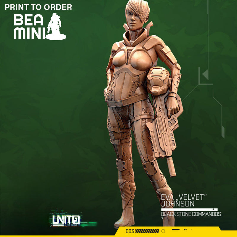 Eva "Velvet" Johnson | BeaMini Print to Order Miniatures