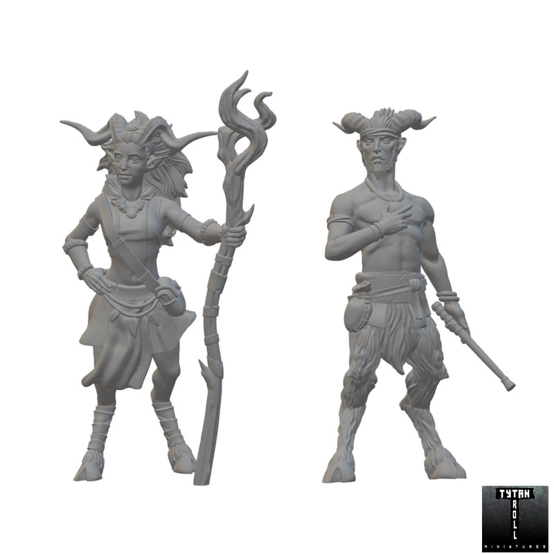 Satyrs | BeaMini Unpainted RPG Miniatures