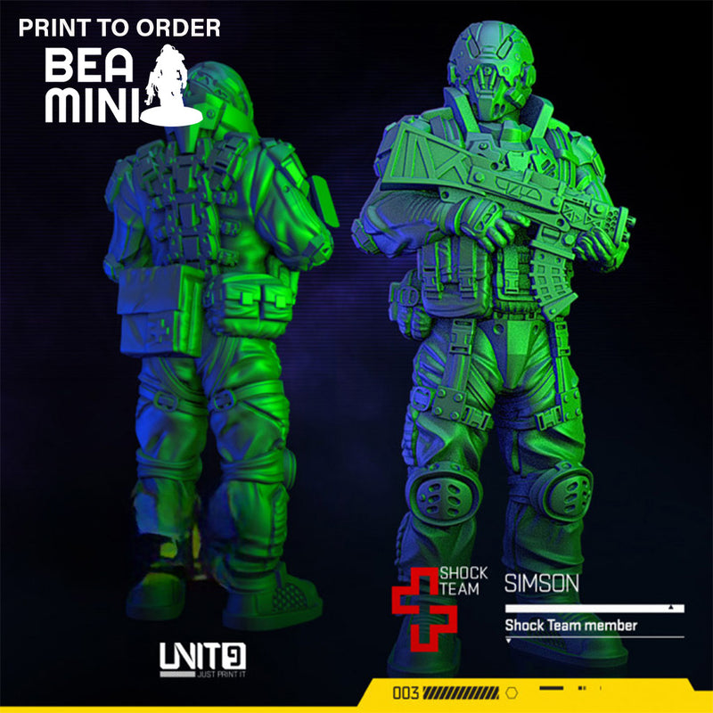 Shock Team | BeaMini Print to Order Miniatures