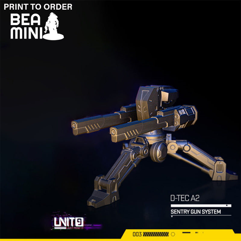 D-TEC A2 Sentry Gun | BeaMini Print to Order Miniatures