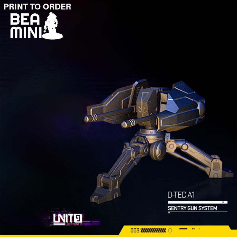 D-TEC A1 Sentry Gun | BeaMini Print to Order Miniatures