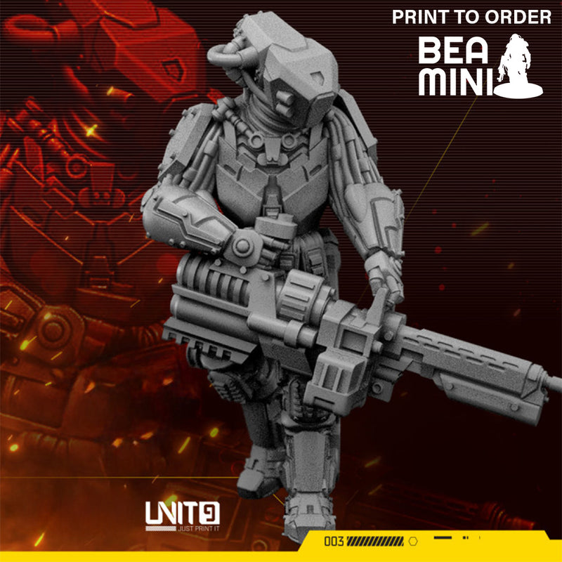 Cyberpunk Soldier BSC Operator 'The Flash' | BeaMini Print to Order Miniatures