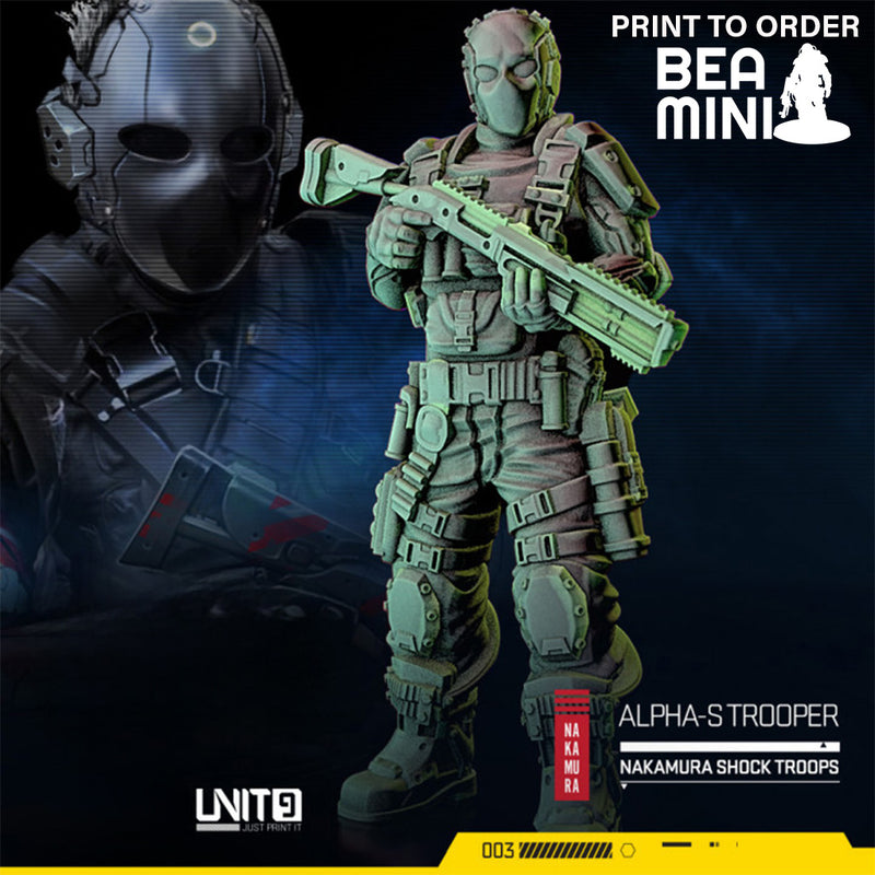 Alpha-S Trooper | BeaMini Print to Order Miniatures