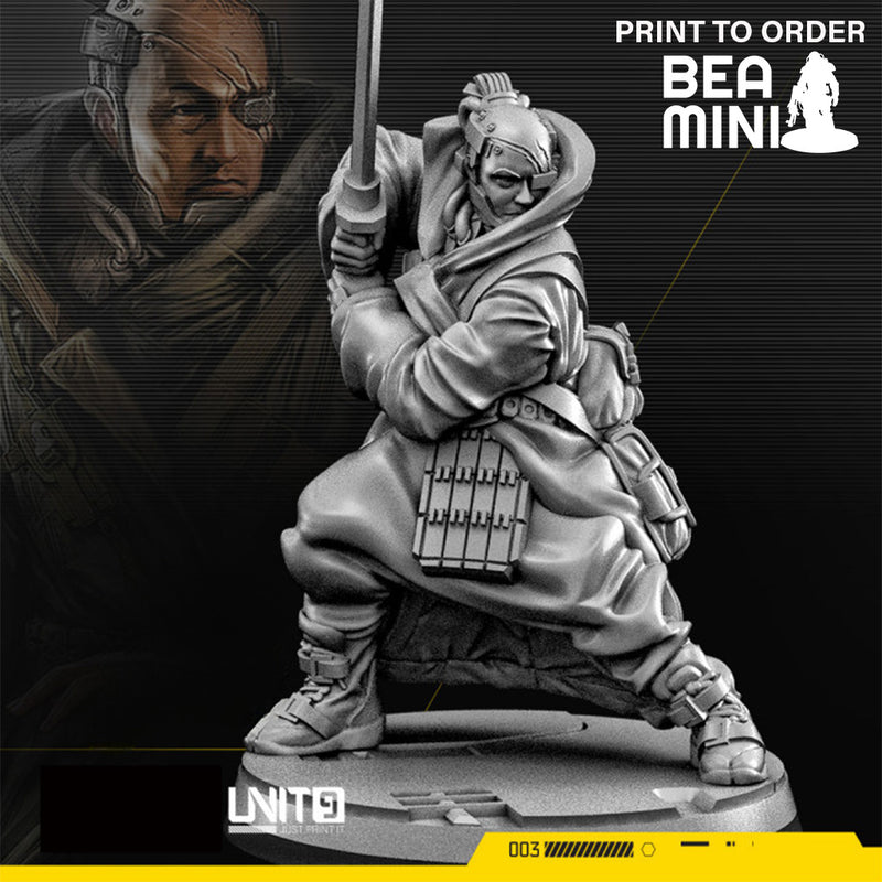 Cyberpunk Hirotaro Ronin | BeaMini Print to Order Miniatures