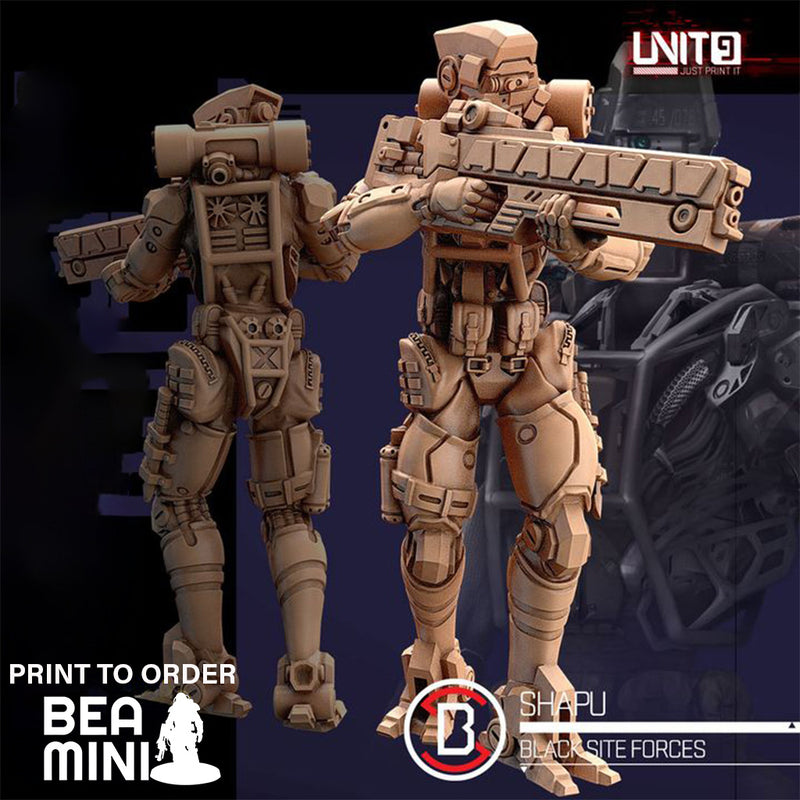 Shapu - Black Site Forces | BeaMini Print to Order Miniatures