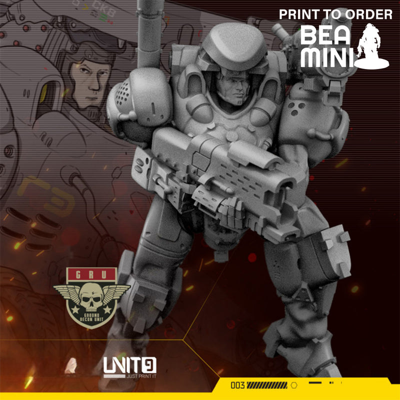 Cyberpunk Soldier MTS - Manned Tank Suit | BeaMini Print to Order Miniatures