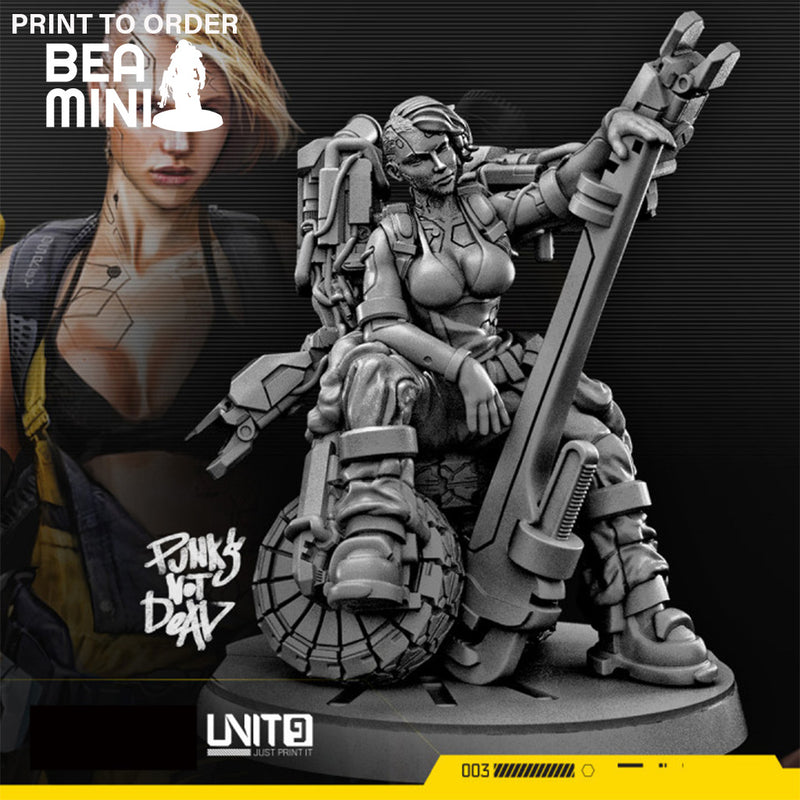 Amanda 'Wrench' Pistons | BeaMini Print to Order Miniatures