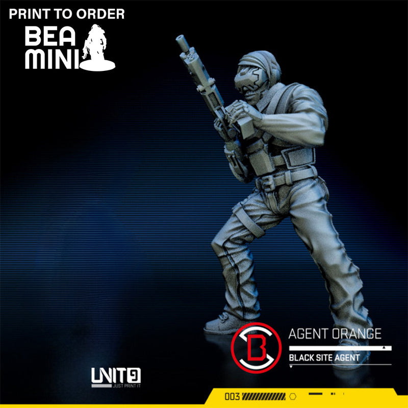 Agent Orange - Black Site Agent | BeaMini Print to Order Miniatures