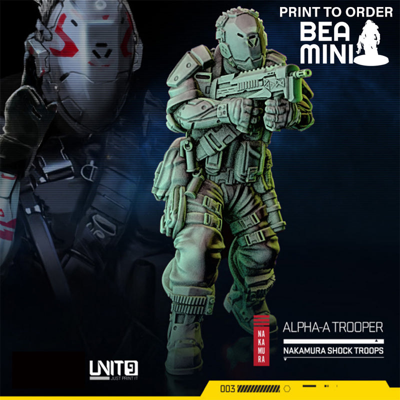 Alpha-A Trooper | BeaMini Print to Order Miniatures