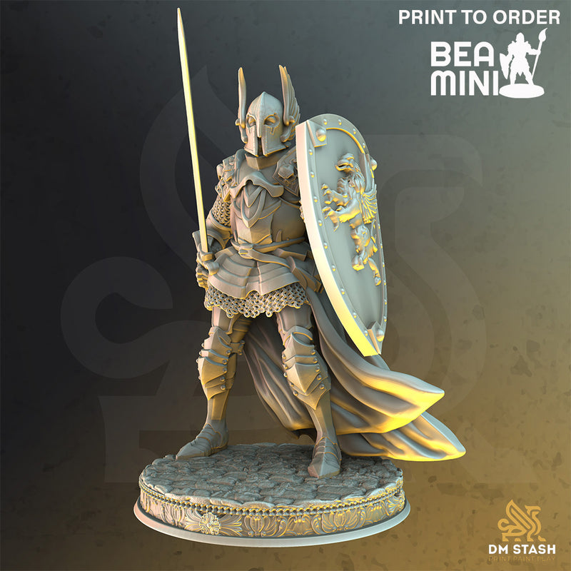 Human Paladin Silus | BeaMini Print to Order Miniatures