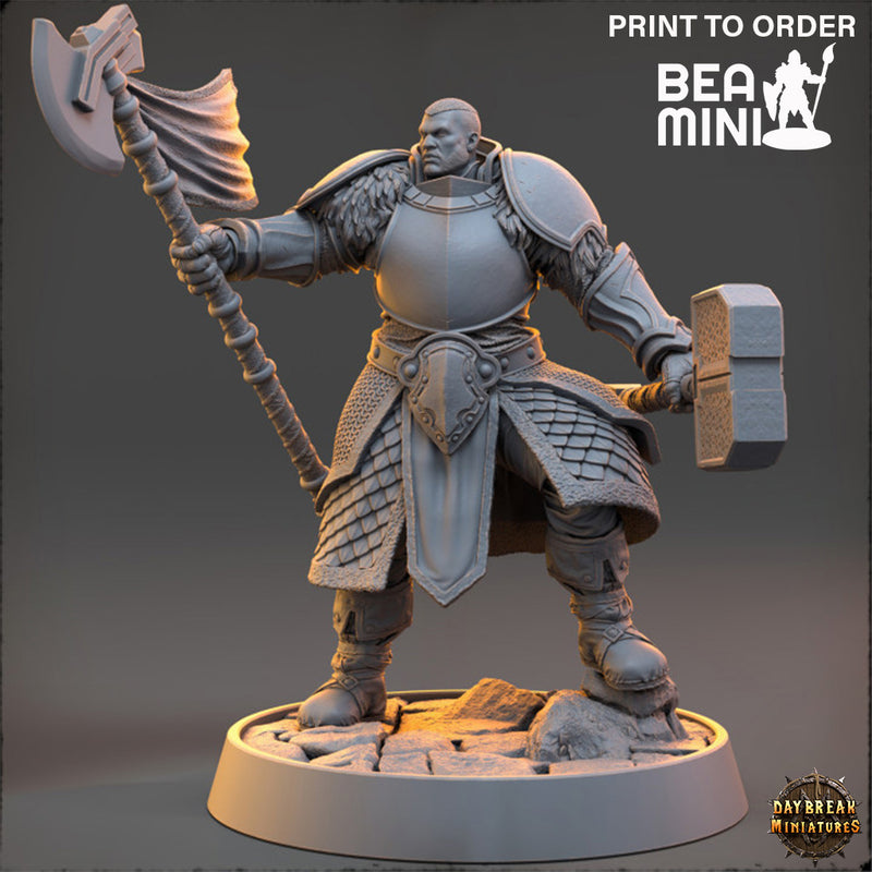 Sir Nexthral Dusk - The Protectors of the Cleansing Fire | BeaMini Print to Order Miniatures