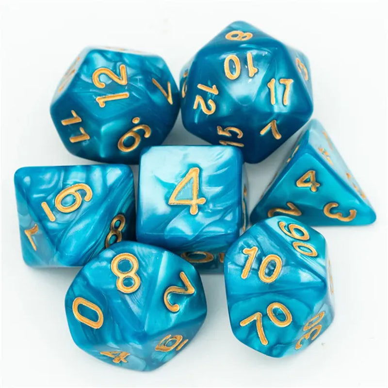 Sirens Song - 7 Piece Polyhedral Dice Set + Dice Bag