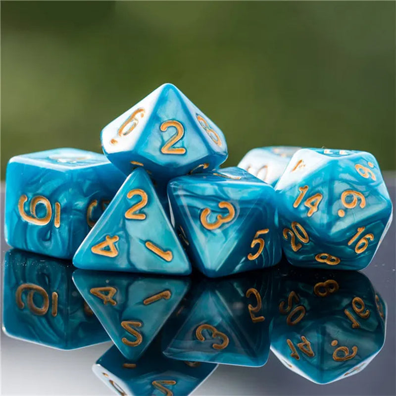 Sirens Song - 7 Piece Polyhedral Dice Set + Dice Bag