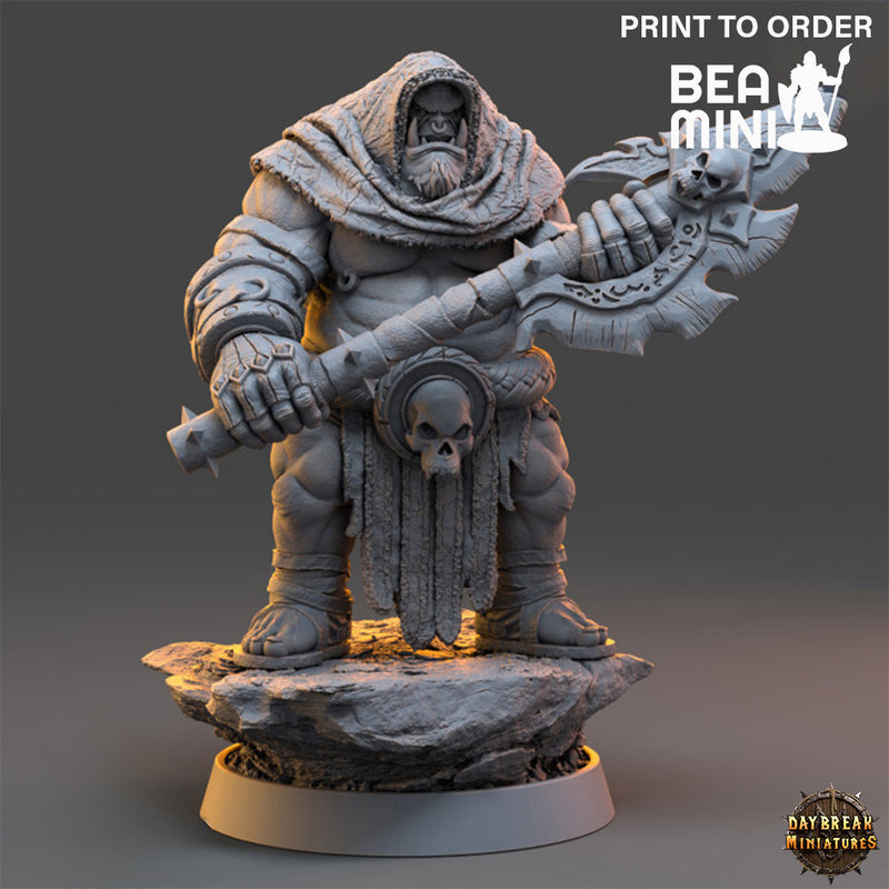 Skidz Hood, Orc Fighter | BeaMini Print to Order Miniatures