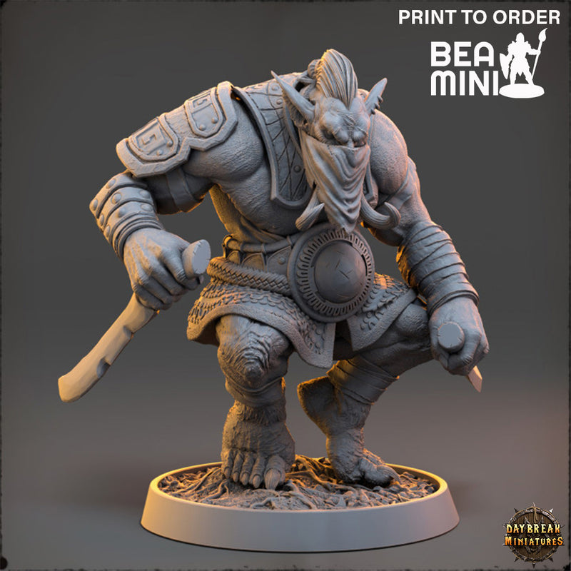 Stabber Talarius  - The Mammoth Ogres of Skull Mountain | BeaMini Print to Order Miniatures