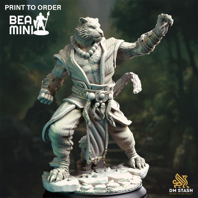 Tabaxi Monk - Raiko | BeaMini Print to Order Miniatures