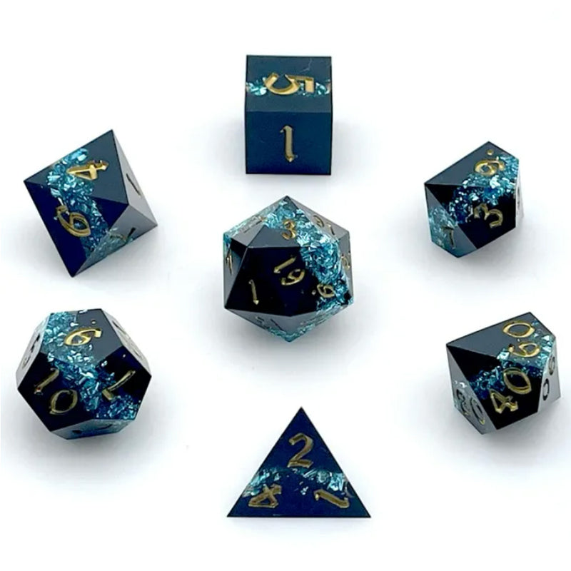 Tectonic Plate - Handcrafted Sharp Edge Dice Set & Dice Case