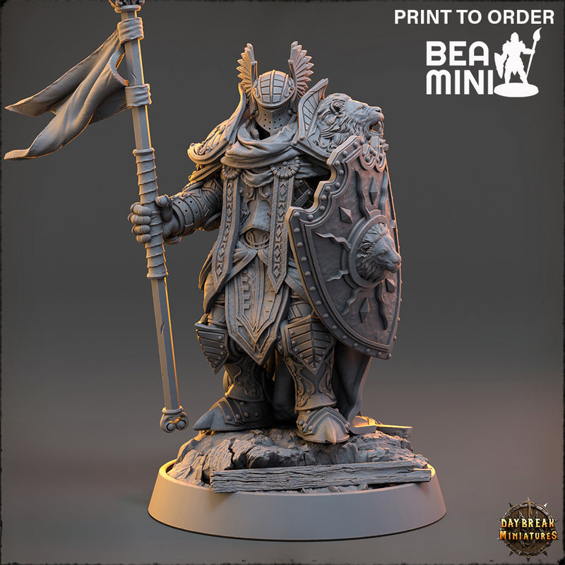 Colonel Thierry du Lion d'Argent - The Paladins of The Silver Lion | BeaMini Print to Order Miniatures