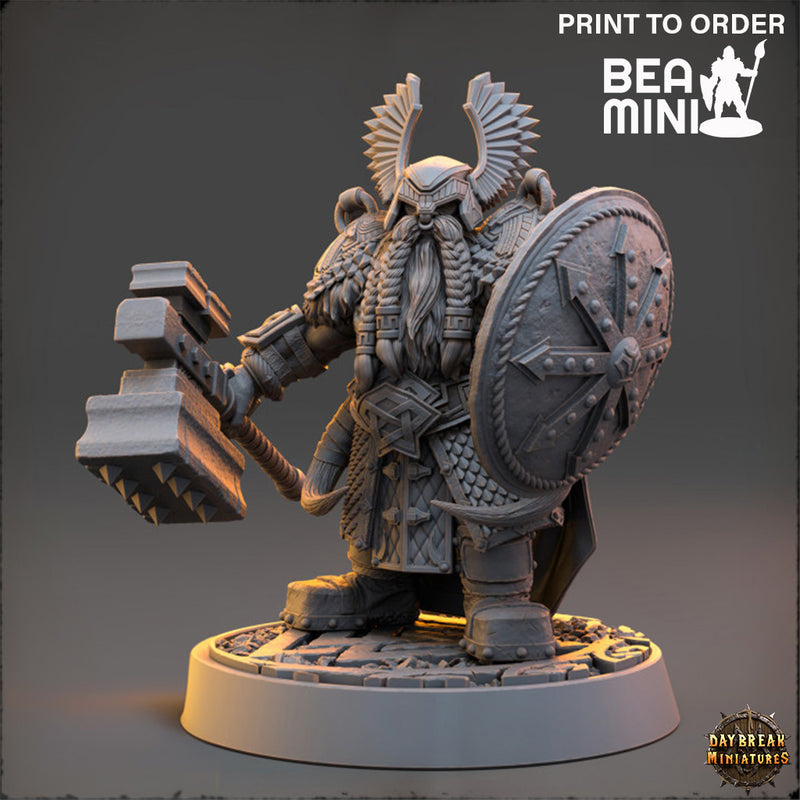 Thourung The Brazen Baron - Deviant Dwarves of the Pandemonium | BeaMini Print to Order Miniatures