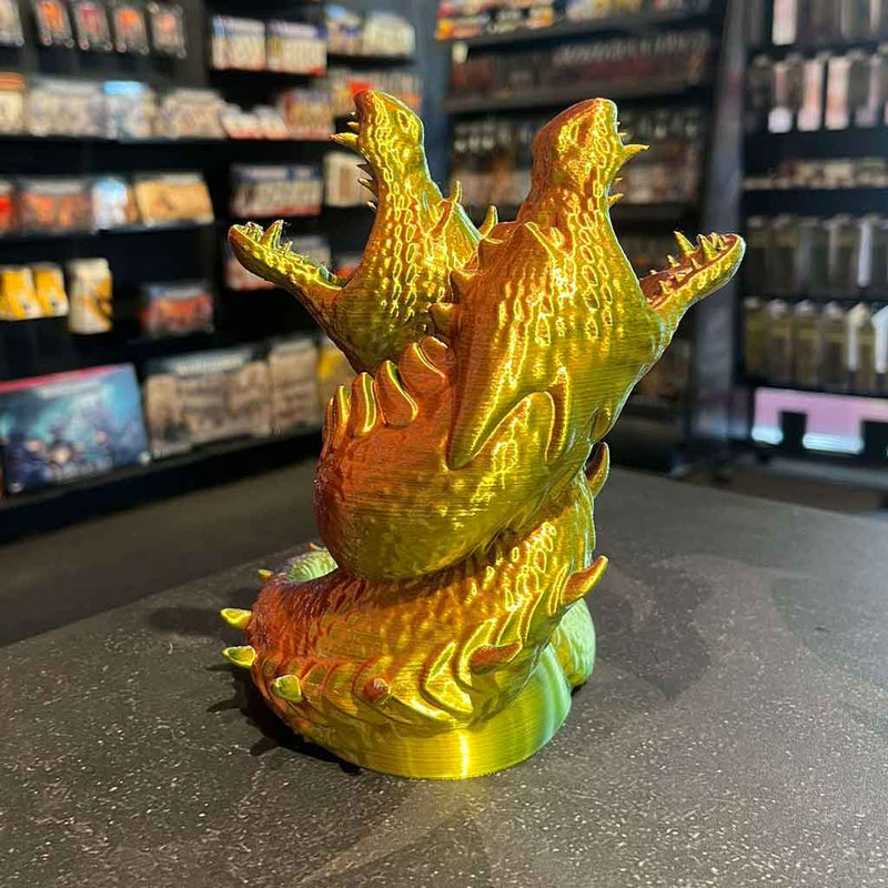 3D Printed Dice Tower - Dueling Dragons (Rainbow)