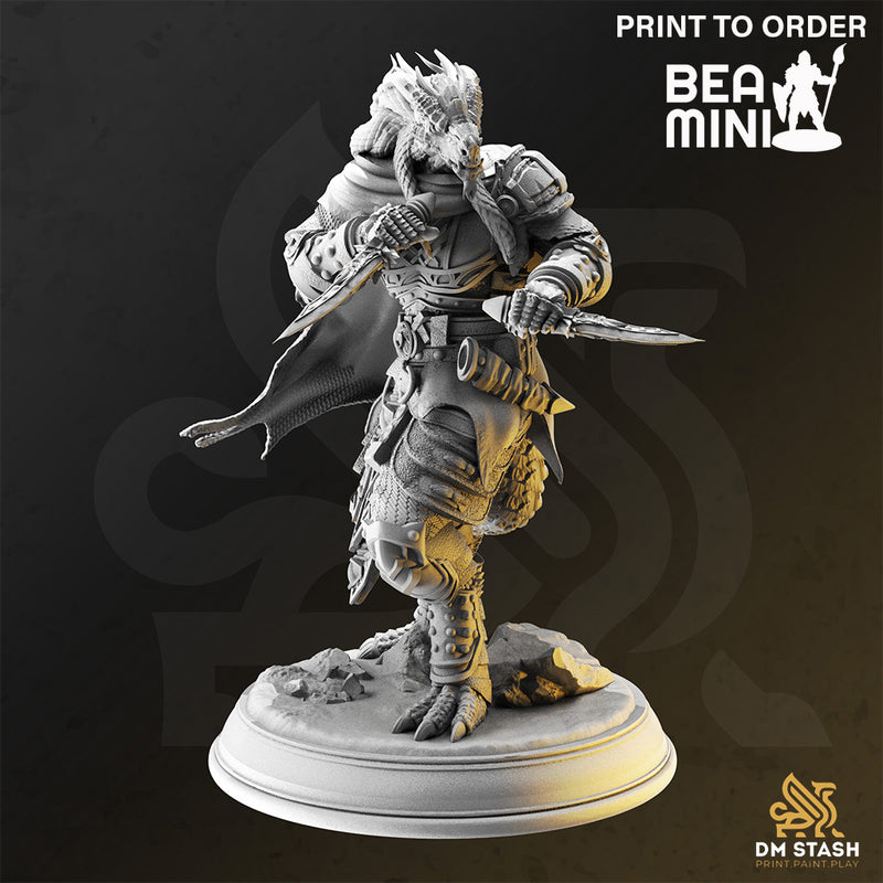 Umbrascale - Dragonborn Rogue | BeaMini Print to Order Miniatures