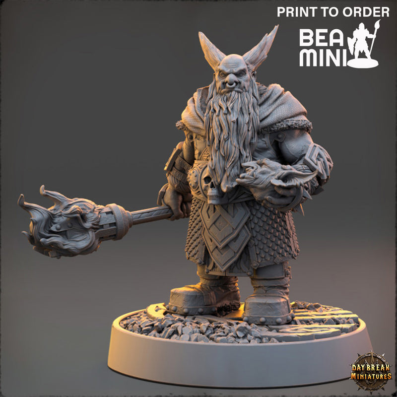 Vladkaz Of The Burning Earth - Deviant Dwarves of the Pandemonium | BeaMini Print to Order Miniatures