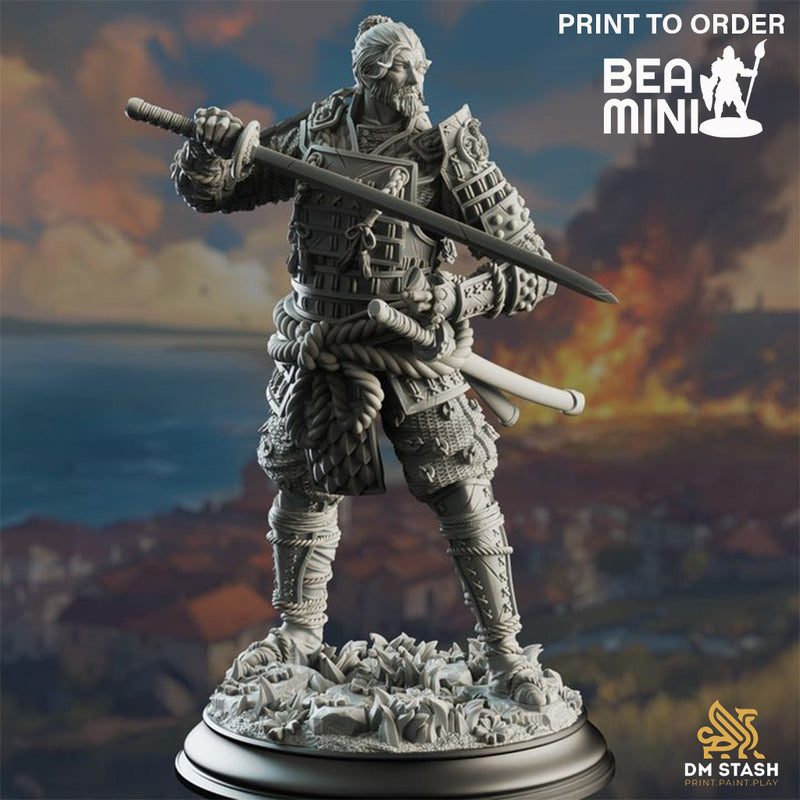 Wandering Samurai - Saburo Ryu | BeaMini Print to Order Miniatures