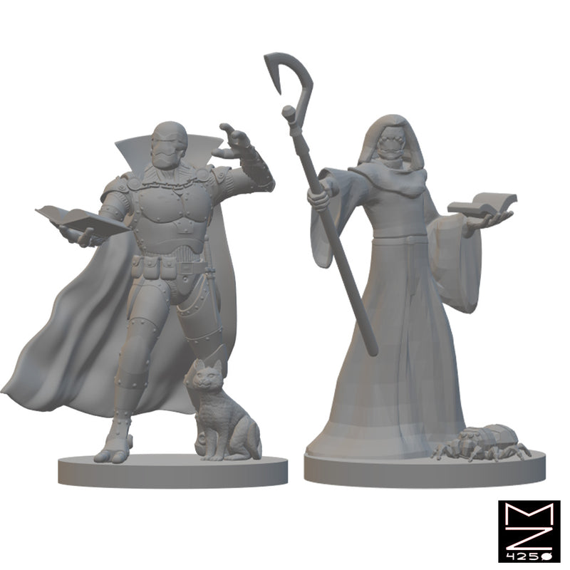 Warforged Wizards | BeaMini Unpainted RPG Miniatures