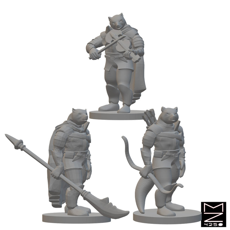 Werebear Adventurers | BeaMini Unpainted RPG Miniatures