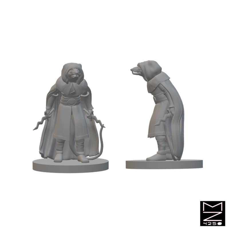 Wererat Assassins | BeaMini Unpainted RPG Miniatures