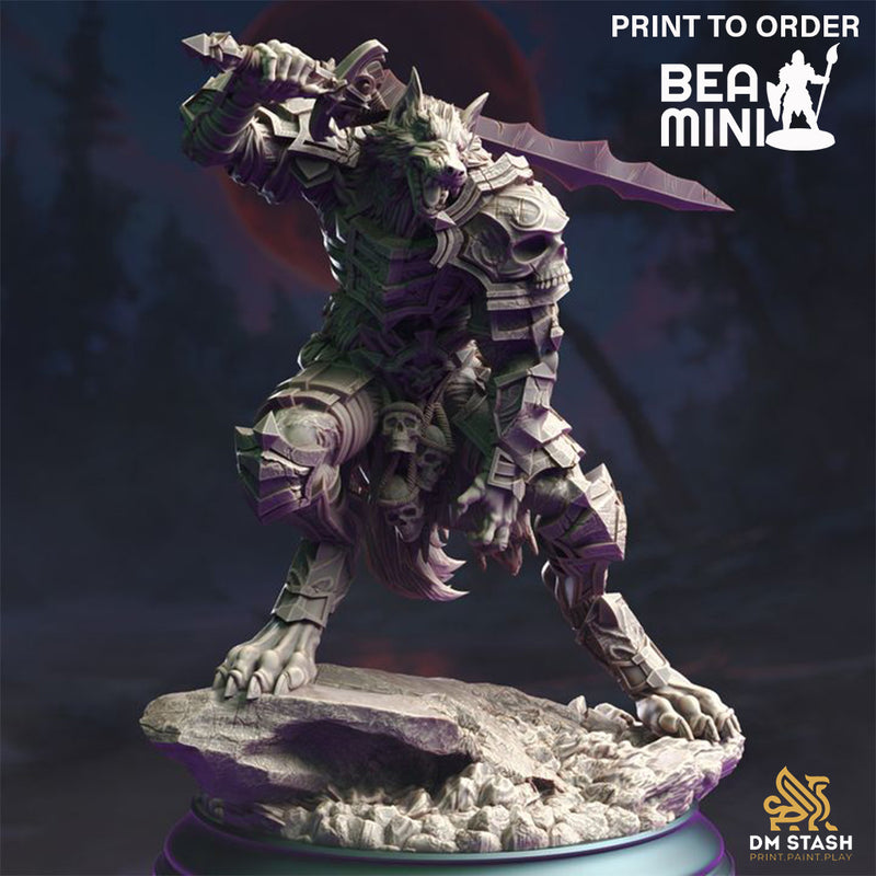 Werewolf Knight - Corsicus | BeaMini Print to Order Miniatures