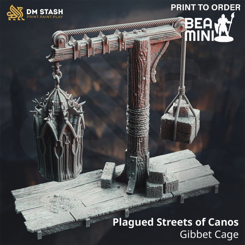 Eldritch Mimics -  Plagued Streets of Canos Gibbet | BeaMini Print to Order Miniatures