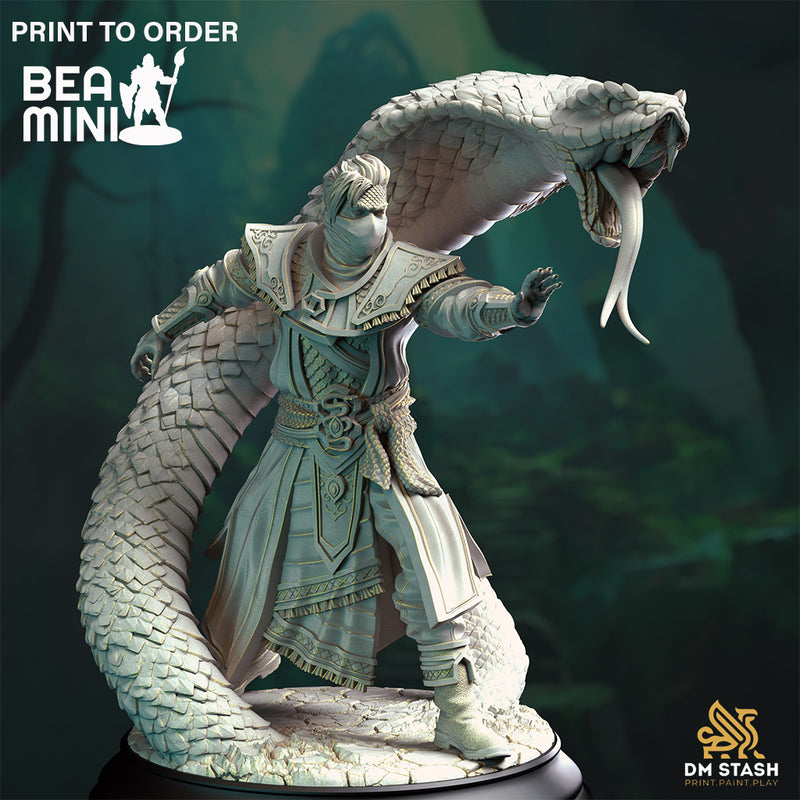 Yuan-Ti Snake Conjurer - Yin Zhu | BeaMini Print to Order Miniatures