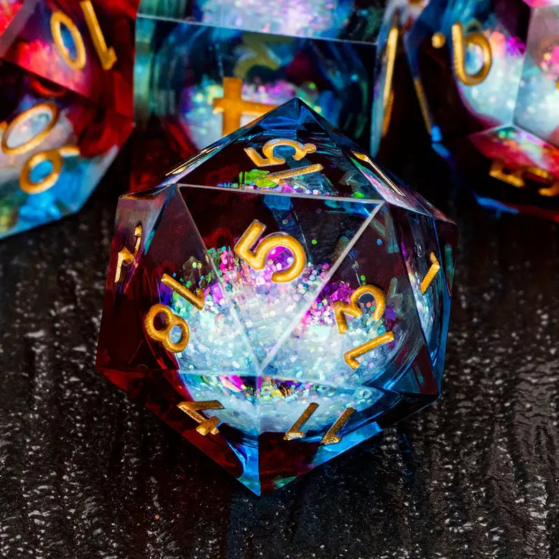 Izzet - Handcrafted Sharp Edge Liquid Core Dice