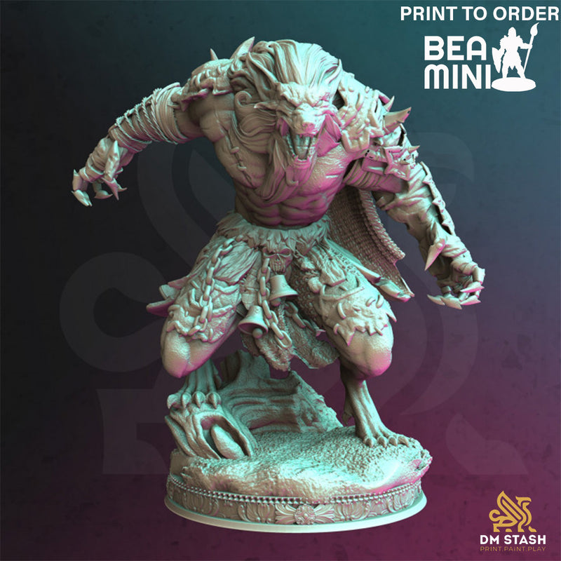 Loghain the Werewolf | BeaMini Print to Order Miniatures