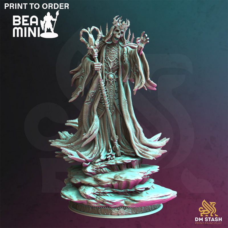 Ancient Lich - Kelathar the Immortal | BeaMini Print to Order Miniatures