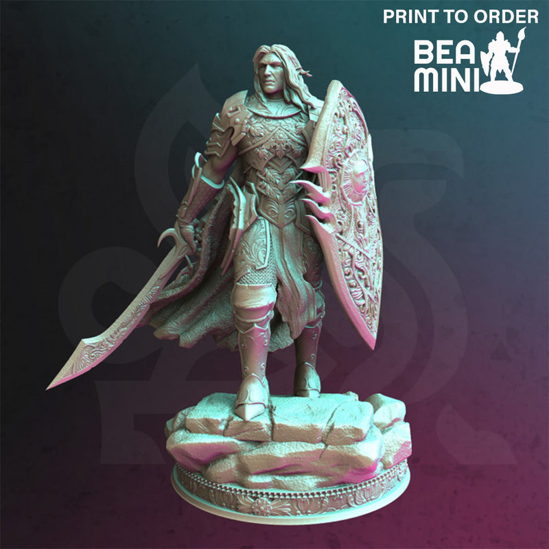 Yinsylim - Elven Paladin | BeaMini Print to Order Miniatures