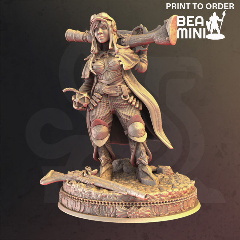 Brumhilda - Dwarven Ranger | BeaMini Print to Order Miniatures