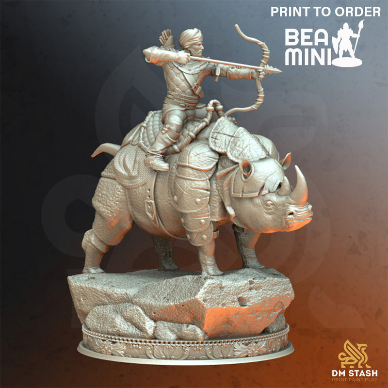 Rhino Rider | BeaMini Print to Order Miniatures