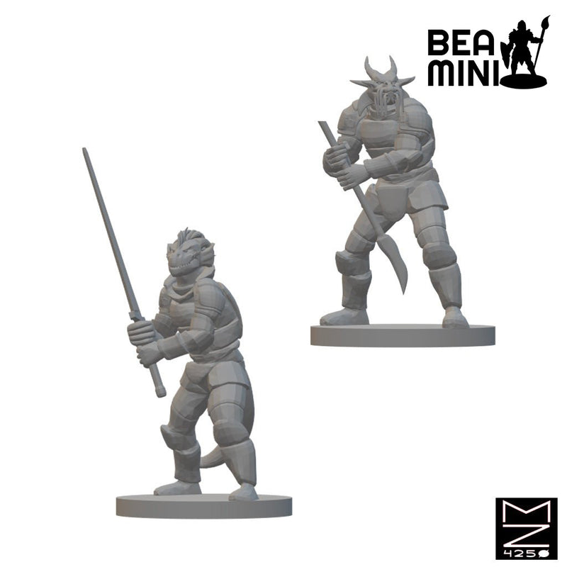 Dragonborn Fighters (Wave 2) | BeaMini Unpainted RPG Miniatures