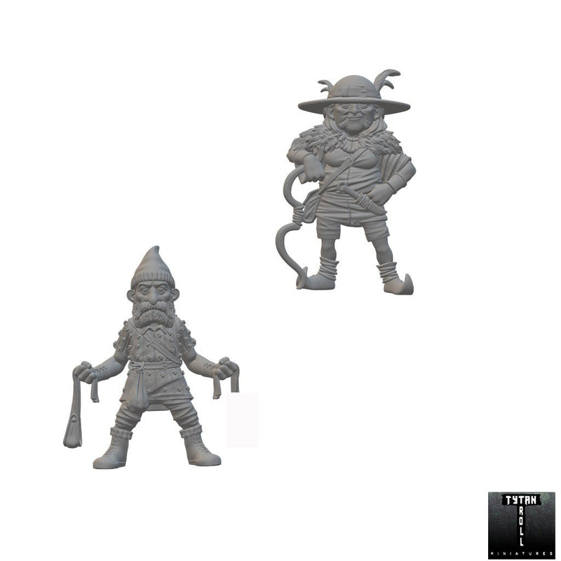 Gnome Rangers | BeaMini Unpainted RPG Miniatures