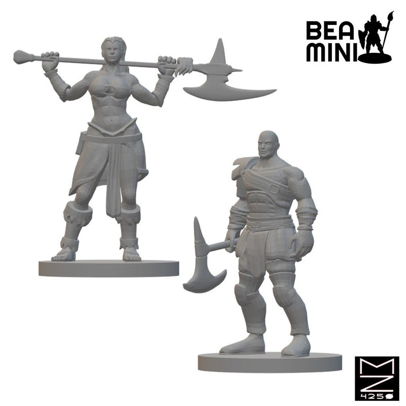 Goliath Barbarians | BeaMini Unpainted RPG Miniatures