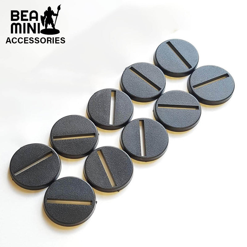 Bea Mini Accessories - 25mm Round Slot Bases (10 Pack)