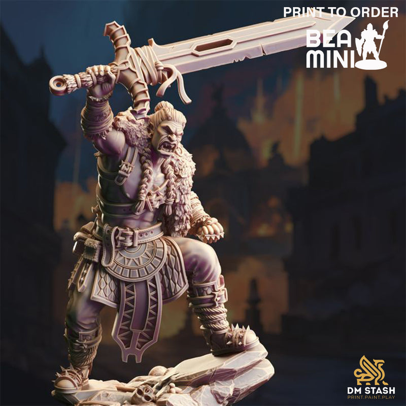 Gorr - Orc Fighter | BeaMini Print to Order Miniatures