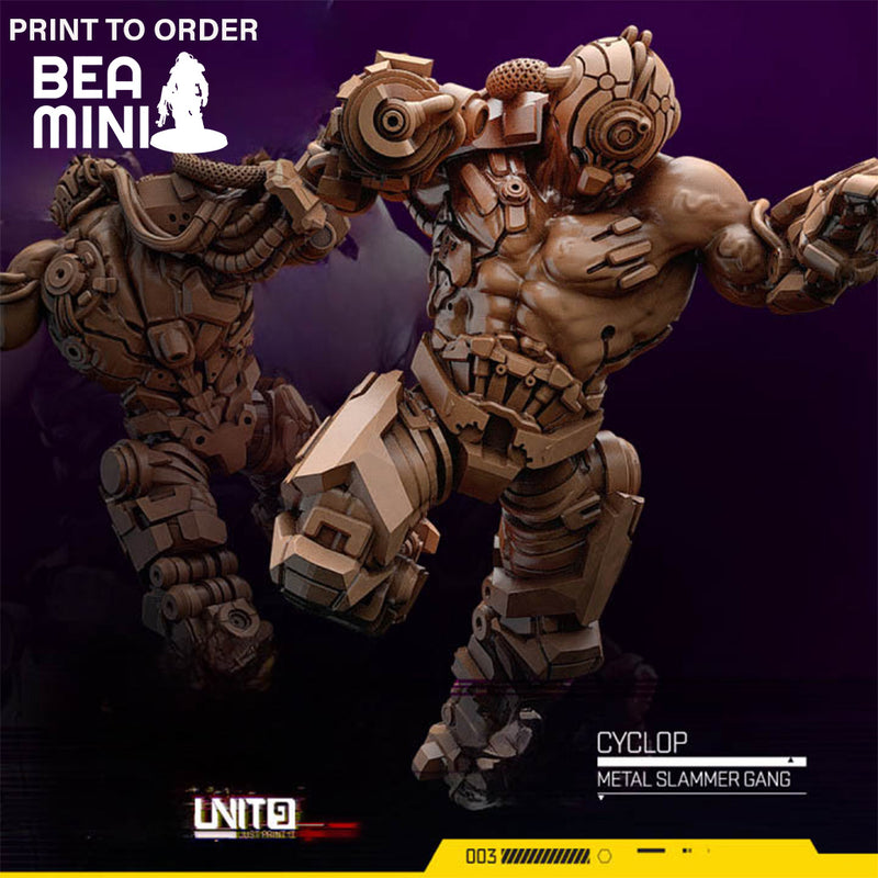 Cyclop - Metal Slammer Gang Member | BeaMini Print to Order Miniatures